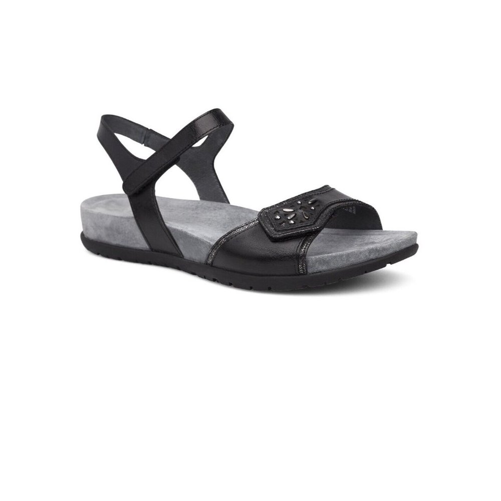 DANSKO Blythe Full Grain Black Leather Sandals Shoes US 8.5 - 9 M EUR 39 NWB